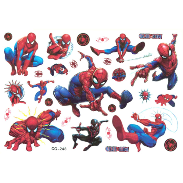 Spiderman 17 barnens tatueringar Avengers tatuering