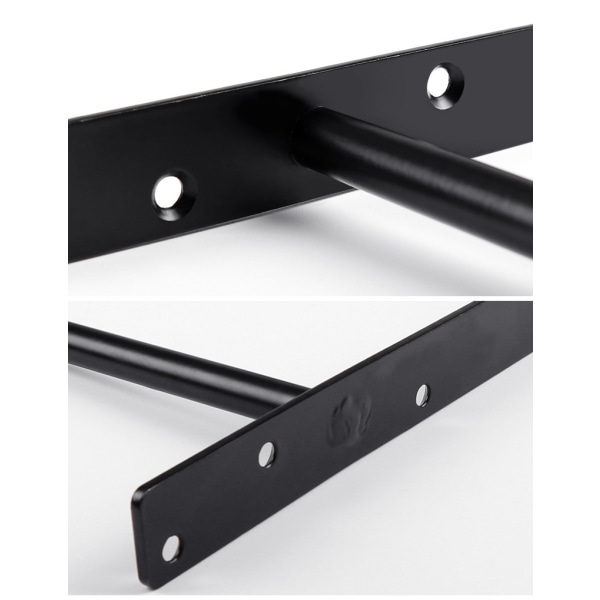 Näkymätön kelluva hyllynkannatin, näkymätön metallihylly, piilotettu hyllynkannatin, raskas piilotettu hyllynkannatin, musta 20 cm, 2 kpl 2pcs