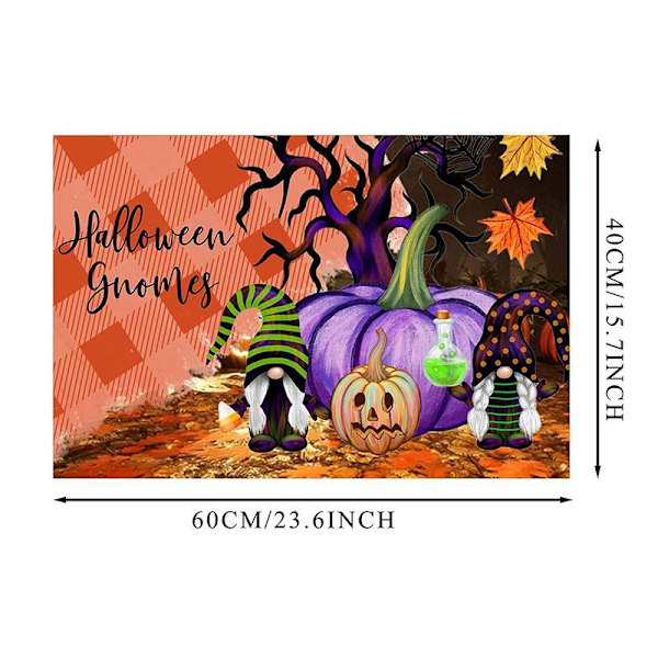 Halloween-dørmatte, sklisikker, vaskbar, 15,7*23,6 tommer, #6