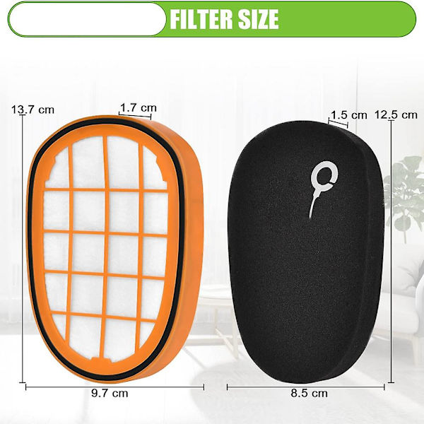4-pack filter till Philips Speedpro Max Aqua Handheld Fc6812 Fc6813