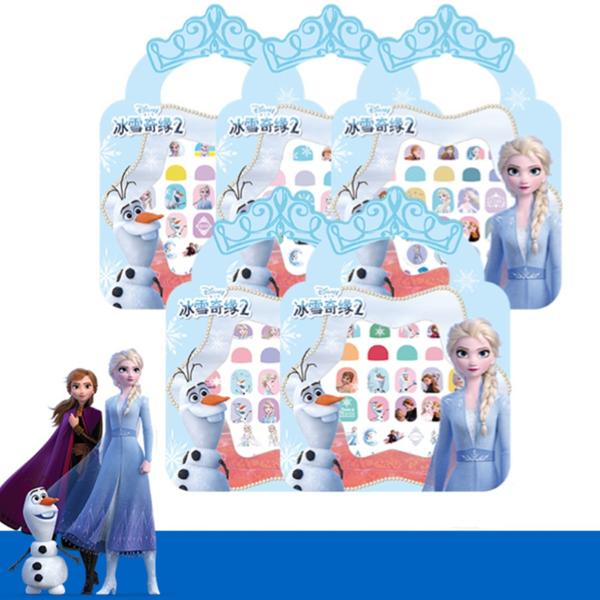 Nagelstickers - Disney prinsessor pyssel -meikki - Frost elsa multif?rg