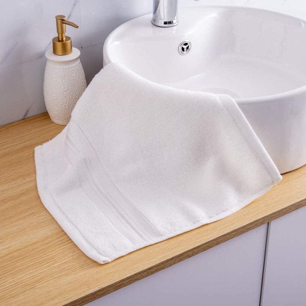 Luksus badehåndklædesæt 3 pakke, håndklædesæt 100% bomuld-hvid