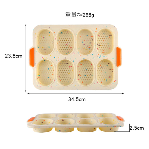 Cake Mould f?rtjockad Muffin Cups 8 fack Baking Mould