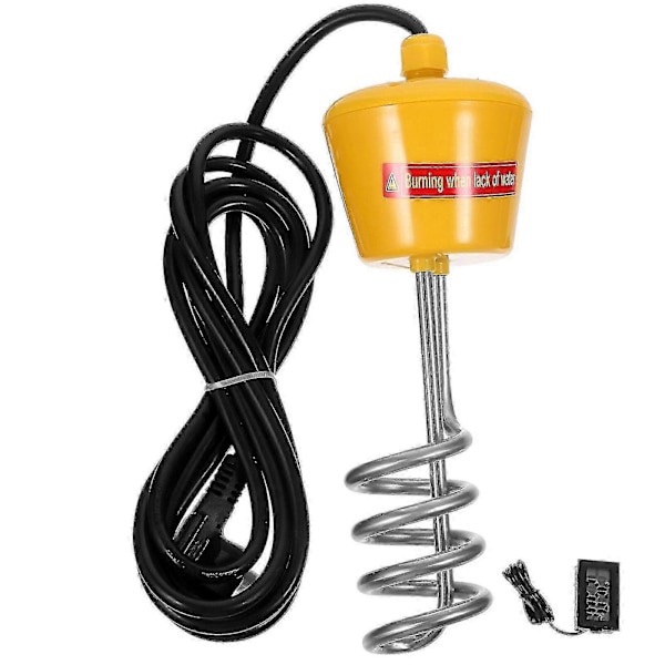 3000W Flytende Varmeelement for Badekar Oppblåsbar Bassengvarmer med LED Termometer og AU Plugg (Gul, Faktisk Effekt 2500W)