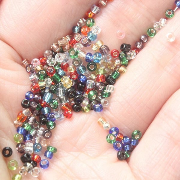 2 mm smykker perler 24 slags uigennemsigtig farve armbånd halskæde