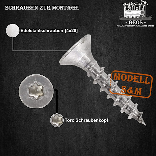 2 x premium rostfritt st?l spikar f?r Worx Landroid S&M - 12 x rostfritt st?l skruv