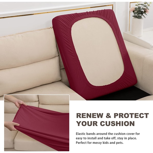 Vedenpitävä sohvan sohvatyyny (tuolin tyyny, viininpunainen)