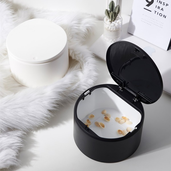 Liten vask, mini plastvask med knapplokk (svart)