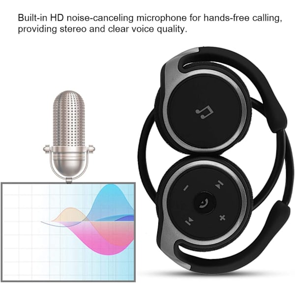Nakkebåret bluetooth-headset med støjreducerende mikrofon