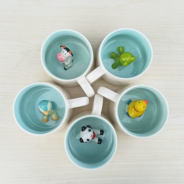3D pingvin kaffemugg, 350 ml, djurdesign, handgjord, födelsedagspresent