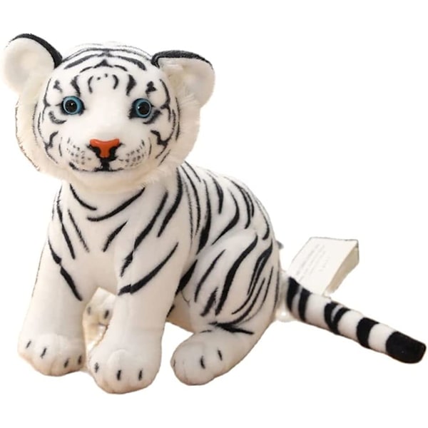 Tigre plys legetøj udstoppet dyr plys kat (7,8 tommer, hvid tiger)