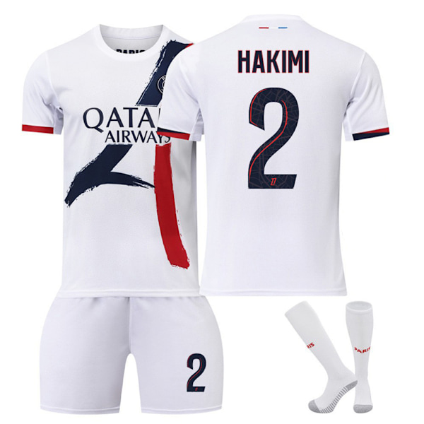 2024-2025 Pariisin pelipaita nro 7 Mbappe nro 19 Li Gangren nro 10 Dembele nro 9 Ramos lasten jalkapalloasu {HONGDE} Size 10 socks #16