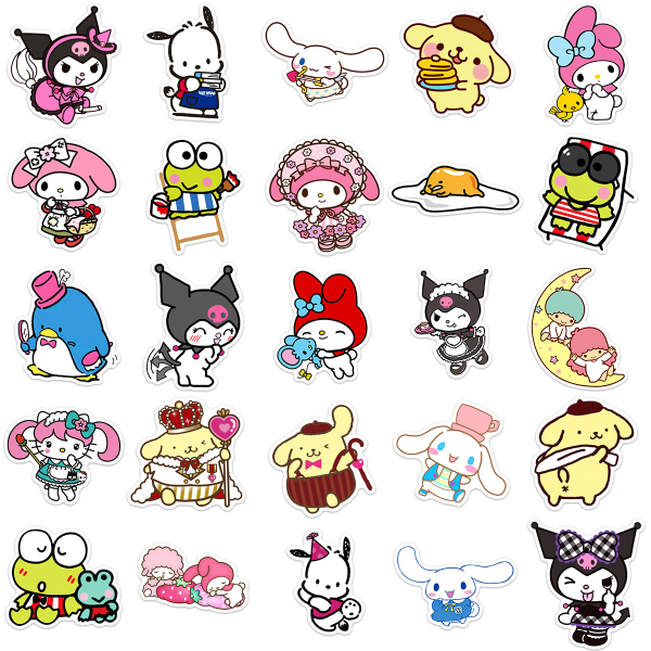 50 stk. Sanrio Kulomi Graffiti-klistermærker til bærbar computer og skateboard