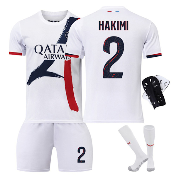 2024-2025 Paris tröja nr 7 Mbappe nr 19 Li Gangren nr 10 Dembele nr 9 Ramos fotbollsuniform set för barn {HONGDE} Size 10 socks XS