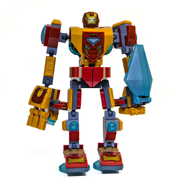 Marvel Iron Man Mecha Byggeklodser Legetøj Bevægelige Lemmer