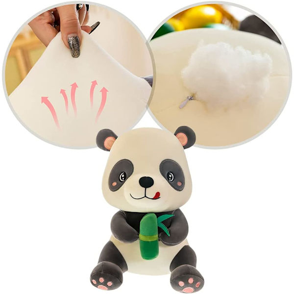 Pehmeä Panda-pehmolelu halailuun (mustavalkoinen, 9 tuumaa)