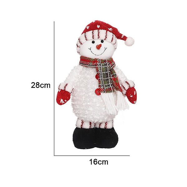 Sød plysset nisse dukke ornament julehjemmeindretning