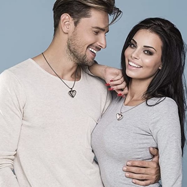2-pack husdjur smycken hänge tass avtryck hjärta halsband