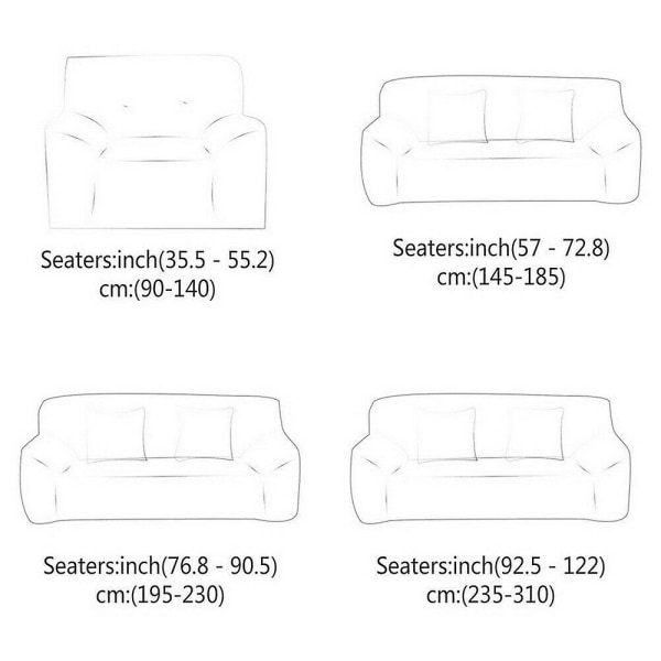 Sofaovertræk til sofa, strækbart elastisk stof, beskyttelse til divan