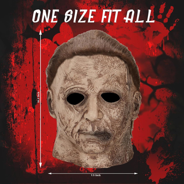 Noufun Michael Myers Mask f?r vuxna, Halloween Mask Micheal Myers Face - Halloween 2020 Ends-2022