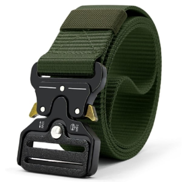 2 Militære Taktiske Bælter-3.8cm-125cm (Sort + Army Grøn)