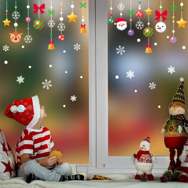 Julevindusklistremerker dekorasjoner BQ085