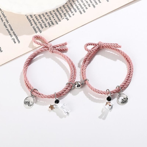 1 Pair Magnetic Couple Bracelet Cartoon Astronaut Hair Band