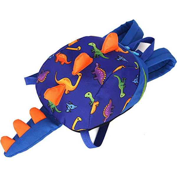 Antiförlustryggsäck, dinosauriemönster stil-liten, mörkblå