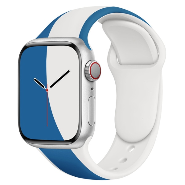 Designed for Apple Watch Band 42/44/45mm(Blue/White)