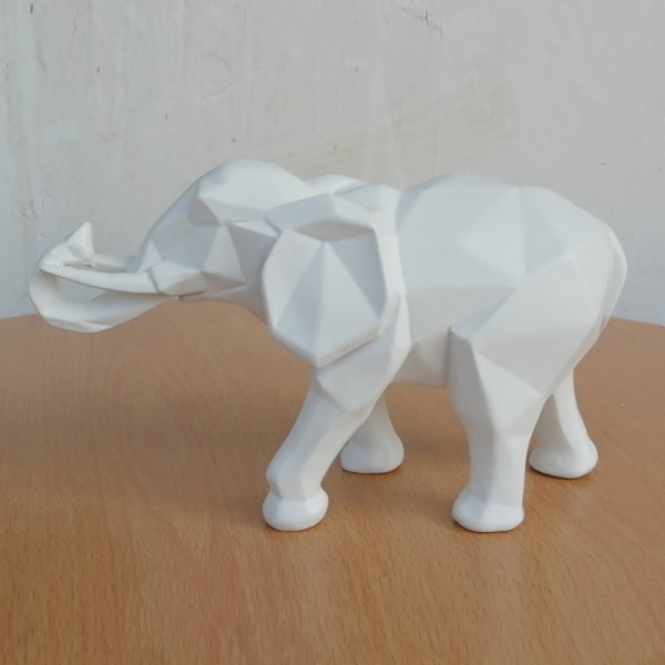 Elefant - dekorativ figur, skulptur White
