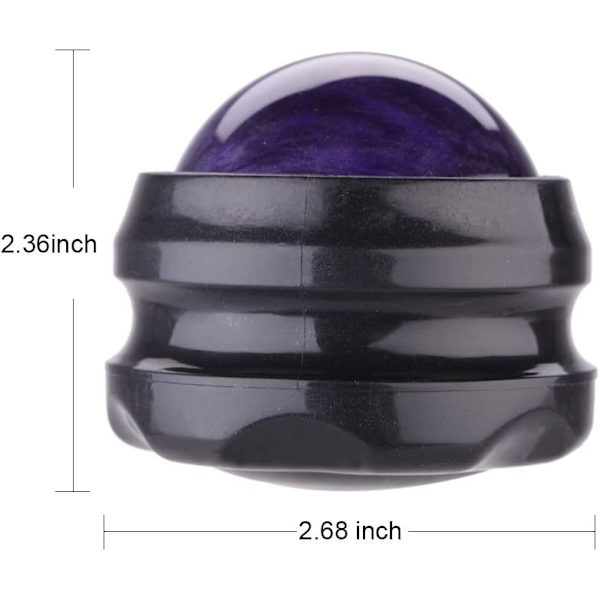 Manuaalinen hierontapallo kivunlievitykseen selkärullan hieroja (violetti)