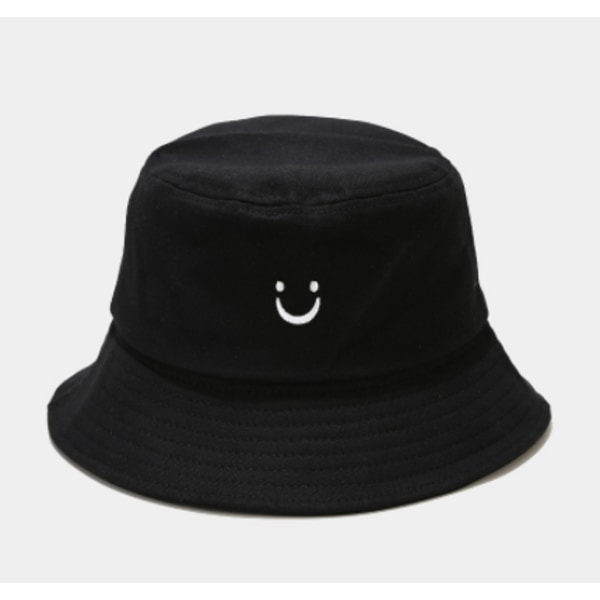 Vuxen (Unisex) Färgglad Fiskarhatt, Svart