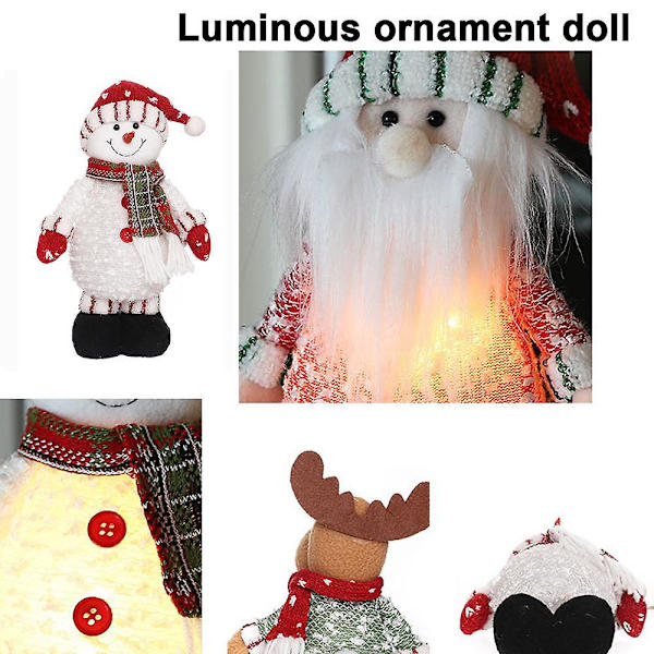 Sød plysset nisse dukke ornament julehjemmeindretning