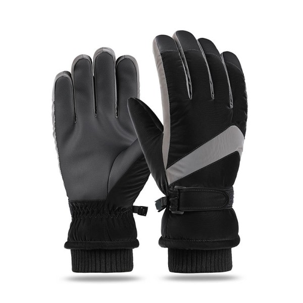 Winter Ski Snow Handskar, varma händer, korrekt mönster, svart