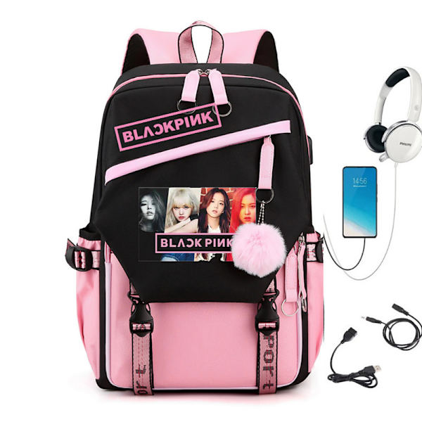 Ryggsäckar Utomhus dagryggsäckar för kvinnor Blackpink pink