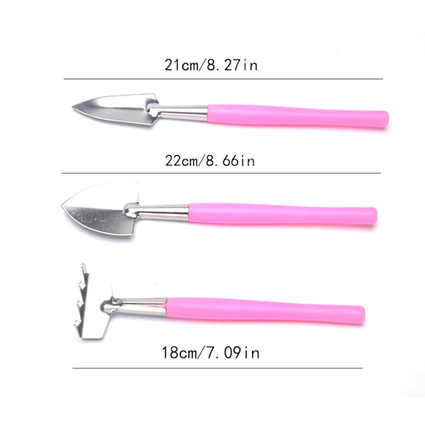 Havearbejde Værktøj, Mini Havearbejde, 3-Stykke Skål til Kæledyr, Havearbejde Værktøj Pink