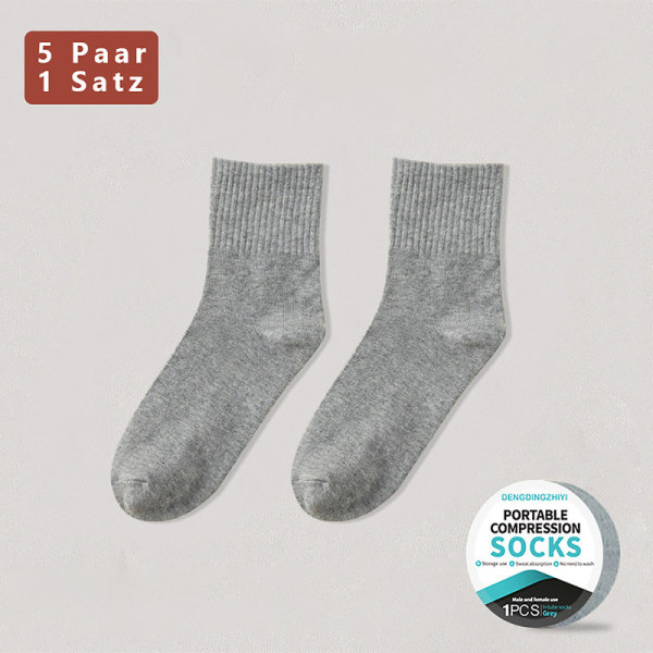 par højkvalitets bomuldsstrømper, engangsrejsesokker, vaskbare sokker. Mellemstore sokker, korte sokker. Passer til mænd og kvinder middle-grey