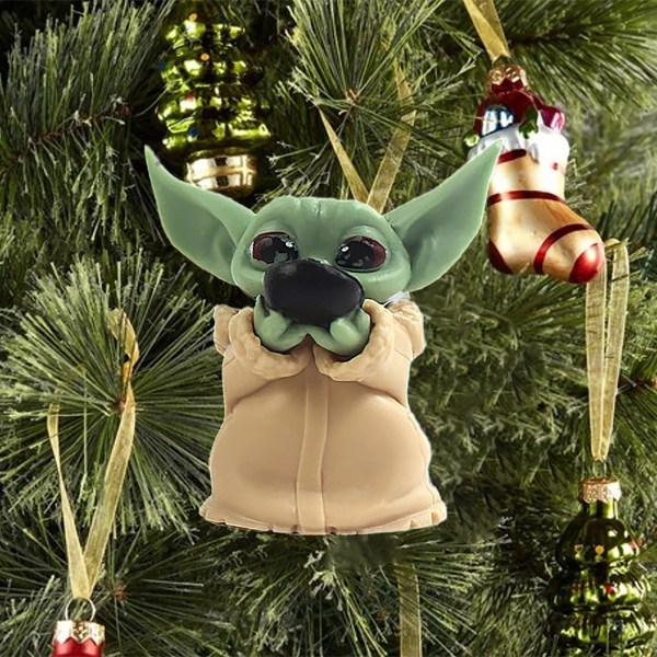 Baby Yoda -riipus joulukuusen litteä riipuskoriste Xmas 2#