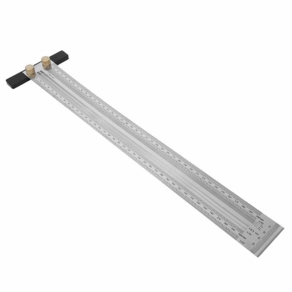 Firkantet T-lineal, måleværktøj til tømrere, metrisk version 400mm