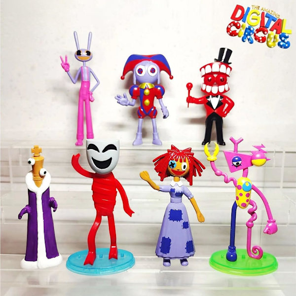 10 The Amazing Digital Circus Figures Set, Pomni Jax Modellleksaker för Barnpresenter, The Amazing Digital Circus Samlarobjekt Animefigurer 10pcs-a