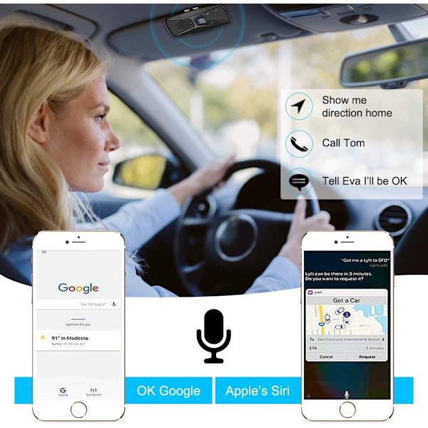 Bärbar Bluetooth 5.0 Handsfree Bilsats
