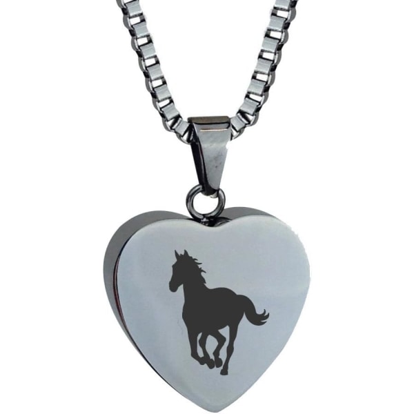 'Love to Treasure Horse Heart Urna h?nge – minnesm?rke aska minnessak – kremeringssmycken