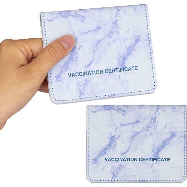 2 Pack Vaccine Card Protector vedenpitävä cover PU (violetti)