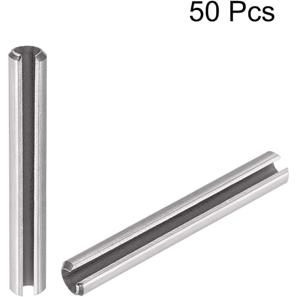 Sprengstift med slisse - M3 x 40mm 304 Rustfritt Stål Splitt Spreng Roller Pins Glatt Overflate 50 stk