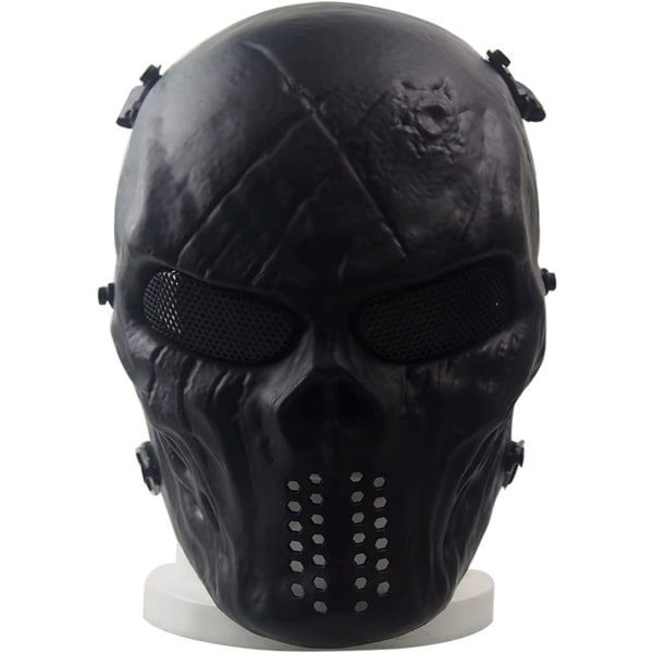 Rinling Airsoft Mask,Skull Helmask Army Fans Supplies M06 Tactical Mask f?r Halloween Airsoft CS Game Cosplay och Party