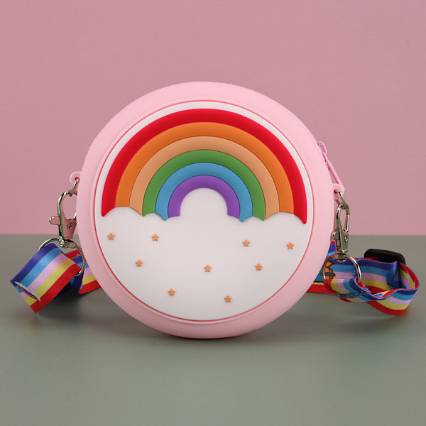 Söt regnbågsväska för flicka Småbarn Crossbody-väska Axelväska