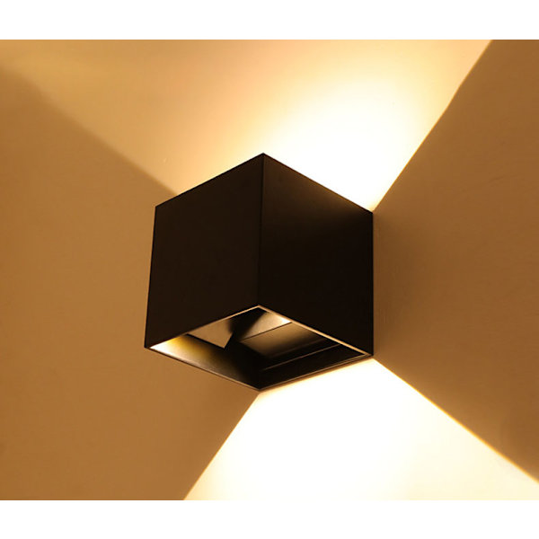 LED-vägglampor Moderna dimbara kontroller - vitt ljus - svart