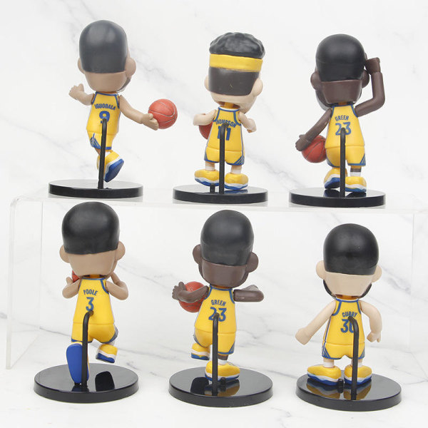 NBA basketstjerne Q version 6 modeller Golden State Warriors Curry Poole dukke ornament taske hånd