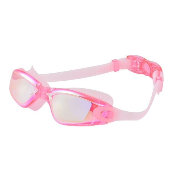 2 stk svømmebriller med anti-dugg, vanntette linser-rosa 1