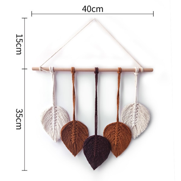 Käsintehty boho-lehti seinäkoriste